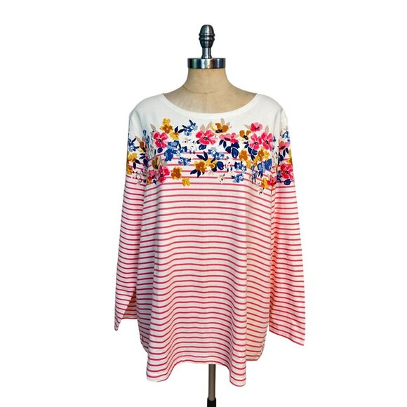 Joules Women's Harbour Print Long Sleeve Jersey Top Size US 22 Plus NWT - Picture 4 of 9